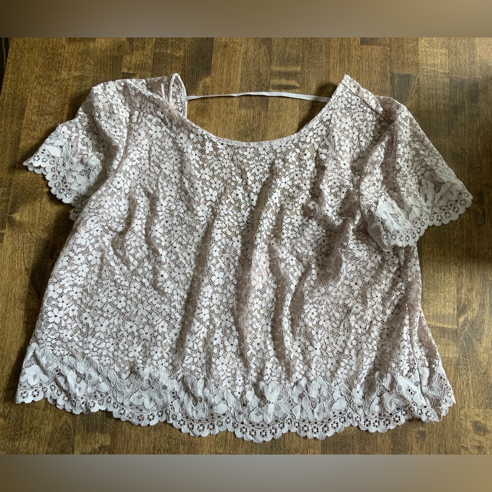 BNWT Victorias Secret Lace Crop Sleep Shirt Size Small